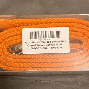 Orange Braided Stretch Belt 2XL
